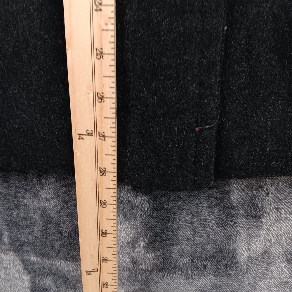 Calvin Klein Women Wool Blend Double Breasted Hooded Peacoat Charcoal Gray M - Picture 8 of 8